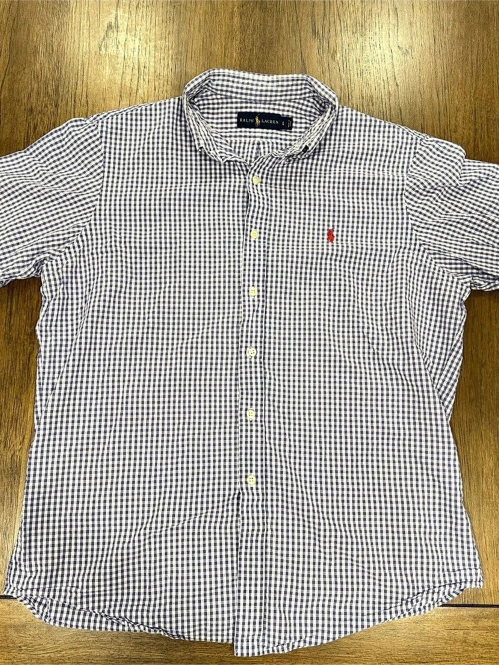 Ralph Lauren Men's Gingham Button Down Size Large